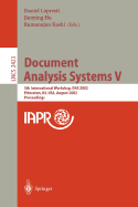 Document Analysis Systems V: 5th International Workshop, Das 2002, Princeton, NJ, USA, August 19-21, 2002. Proceedings