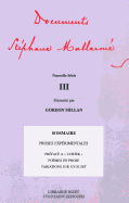 Documents Stephane Mallarme - Nouvelle Serie III