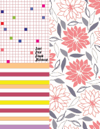 Dual Grid Graph Notebook: Colorful Soft Cover Composition Notebook Half Graph 4x4 Half Lined Paper on Same Page, Squared, Science, Maths, Lab Notebooks, Diary Practice Journal Organizer