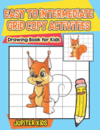 Easy to Intermediate Grid Copy Activities: Drawing Book for Kids