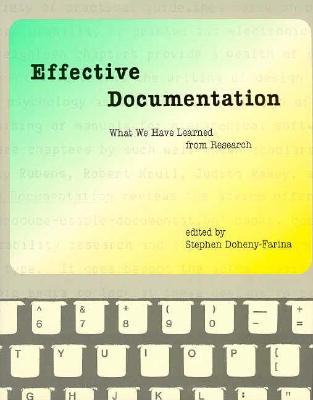 Effective Documentation: What We Have Learned from Research - Doheny-Farina, Stephen (Editor)