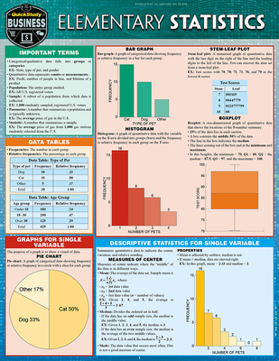Elementary Statistics: A Quickstudy Laminated Reference Guide - Rumsey, Deborah