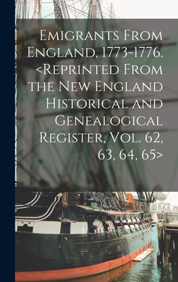 Emigrants From England, 1773-1776. - Anonymous