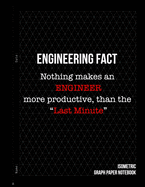Engineering Fact: Nothing makes an Engineer more productive, than the "Last Minute" Isometric Graph Paper Equilateral Triangle Journal For 3D Sketching, Architecture & Engineering Design, Gaming idea, Technical Drawing, laboratory work and more!