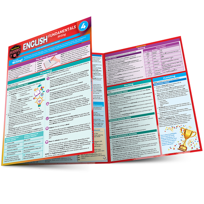 English Fundamentals 4 - Writing: A Quickstudy Language Arts Laminated Reference Guide - Berg Scherer, Rachel, Ma