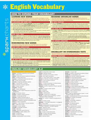English Vocabulary SparkCharts - SparkNotes