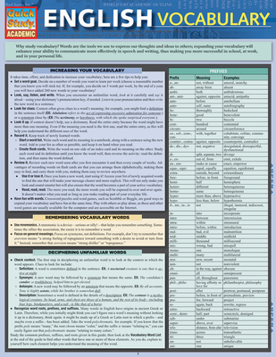 English Vocabulary - BarCharts Inc