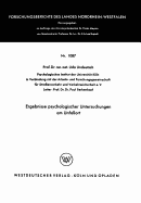 Ergebnisse Psychologischer Untersuchungen Am Unfallort