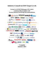 ESD Industry Council System Level White Paper III Archive: Common Misconceptions and System Efficient ESD Design Recommendations