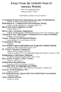 Essays from the Arthritis Trust of America Website