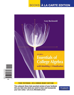 Essentials of College Algebra with Modeling and Visualization