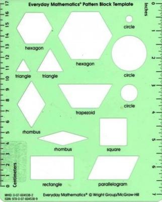 Everyday Mathematics Pattern Block Template - Wright Group