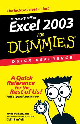 Excel 2003 for Dummies Quick Reference - Walkenbach, John, and Banfield, Colin