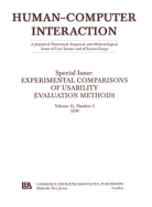 Experimental Comparisons of Usability Evaluation Methods: A Special Issue of Human-Computer Interaction