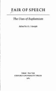 Fair of Speech: The Uses of Euphemism