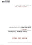 Form and Style: Theses, Reports, Term Papers