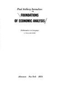 Foundations of Economic Analysis