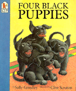 Four Black Puppies