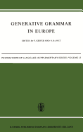 Generative Grammar in Europe