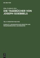 Geographisches Register Und Personenregister. Sachregister