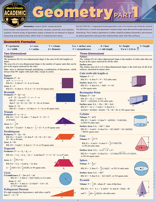 Geometry Part 1: Quickstudy Laminated Reference Guide - Barcharts Inc
