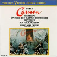 Georges Bizet: Carmen - Alessio de Paolis (tenor); George Cehanovsky (baritone); Hugh Thompson (baritone); Jan Peerce (tenor);...