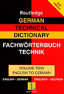 German Technical Dictionary (Volume 2)