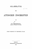 Grammatik der attischen inschriften