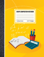 Graph Composition Notebook 1 cm: Coordinate Paper, Squared Graphing Composition Notebook, 1 cm Squares Quad Ruled Notebook Yellow Cover