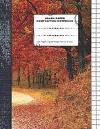 Graph Paper Composition Notebook: 110 Pages - Quad Ruled 4x4 - 8.5" x 11" Autumn Large Notebook with Grid Paper - Math Notebook For Students