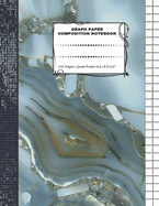 Graph Paper Composition Notebook: 110 Pages - Quad Ruled 4x4 - 8.5" x 11" Marble Large Notebook with Grid Paper - Math Notebook For Students