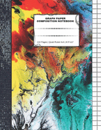 Graph Paper Composition Notebook: 110 Pages - Quad Ruled 4x4 - 8.5" x 11" Marble Large Notebook with Grid Paper - Math Notebook For Students