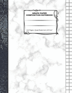 Graph Paper Composition Notebook: 110 Pages - Quad Ruled 4x4 - 8.5" x 11" Marble Large Notebook with Grid Paper - Math Notebook For Students