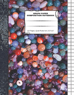 Graph Paper Composition Notebook: 110 Pages - Quad Ruled 4x4 - 8.5" x 11" Marbles Large Notebook with Grid Paper - Math Notebook For Students