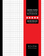 Graph Paper Composition Notebook: Grid Graphing Paper, 4x4 Quad Ruled, 4 Squares/Inch (Large, 8.5x11 in.)