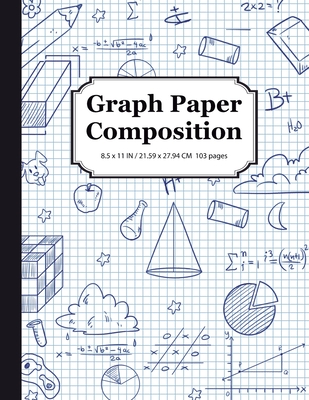 Graph Paper Composition Notebook: Math & Science Composition Book, Quad Ruled 5x5 Grid Paper - Wizo, Math