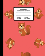 Graph Paper Composition Notebook: Quad Ruled 4 Squares Per Inch Sheets, Math and Science Grid Note Book for Elementary Students, Cute Chipmunk