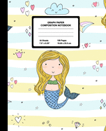 Graph Paper Composition Notebook: Quad Ruled 4 Squares Per Inch Sheets, Math and Science Grid Note Book for Elementary Students, Pretty Blond Mermaid