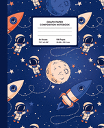 Graph Paper Composition Notebook: Quad Ruled 4 Squares Per Inch Sheets, Math and Science Grid Note Book for Elementary Students, Space Rockets