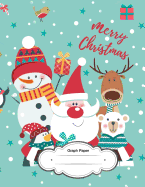 Graph Paper: Graphing Paper Composition Book Student Math Graph Paper 1/4 Inch Squares, Merry Christmas
