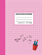 Graph Paper Notebook 1 cm: Coordinate Paper, Squared Graphing Composition Notebook, 1 cm Squares Quad Ruled Notebook Pink Cover