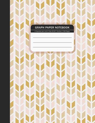 Graph Paper Notebook: 4 Squares per inch Graphing Notebook Science & Math Notebook Quad Ruled Notebook Graph Composition Book For Student & Teacher - Studios, Rosa