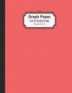 Graph Paper Notebook: Quad Rule 5x5 per Inch Composition Page Bound Comp Book, Grid Paper for Math, Science and Chemistry Student, RED Cover