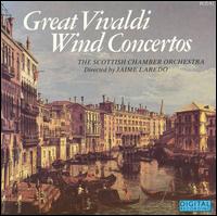Great Vivaldi Wind Concertos - David Nicholson (flute); Frank Lloyd (horn); Harry Johnstone (horn); Jaime Laredo (violin); Lewis Morrison (clarinet); Lorna Cook (clarinet); Maurice Checker (oboe); Michael Laird (trumpet); Peter Franks (trumpet); Robin Miller (oboe)