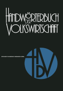 Handworterbuch Der Volkswirtschaft