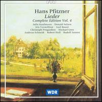 Hans Pfitzner: Complete Edition, Vol.4 (Lieder) - Andreas Schmidt (baritone); Axel Bauni (piano); Christoph Pr�gardien (tenor); Donald Sulzen (piano);...