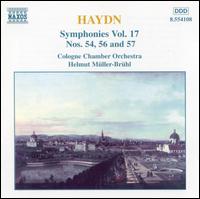Haydn: Symphonies Nos. 54, 56 & 57 - Cologne Chamber Orchestra; Helmut M�ller-Br�hl (conductor)