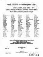 Heat Transfer: Minneapolis, 1991