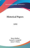 Historical Papers: 1890