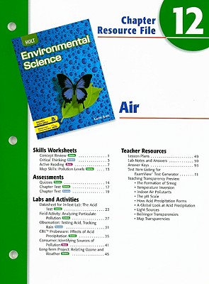 Holt Environmental Science Chapter 12 Resource File: Air - Arms, Karen